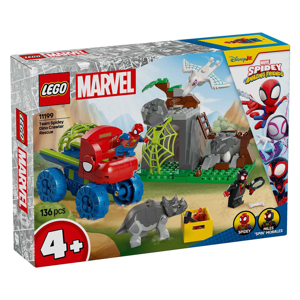 Lego lego spidey 11199 team spidey reddingsmissie met dinotruck