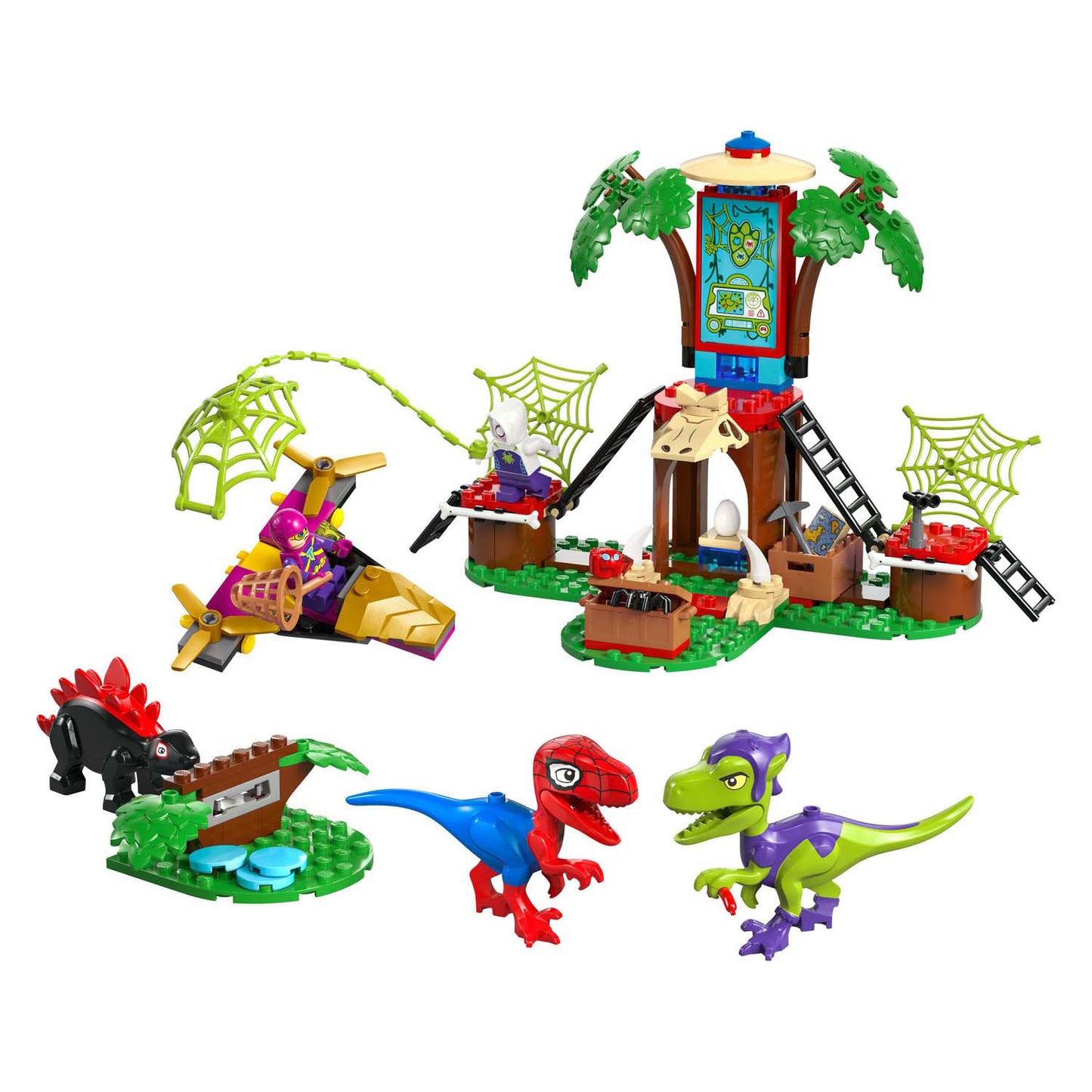 Lego lego spidey 11200 spidey en gobby's raptorstrijd bij de boomhut