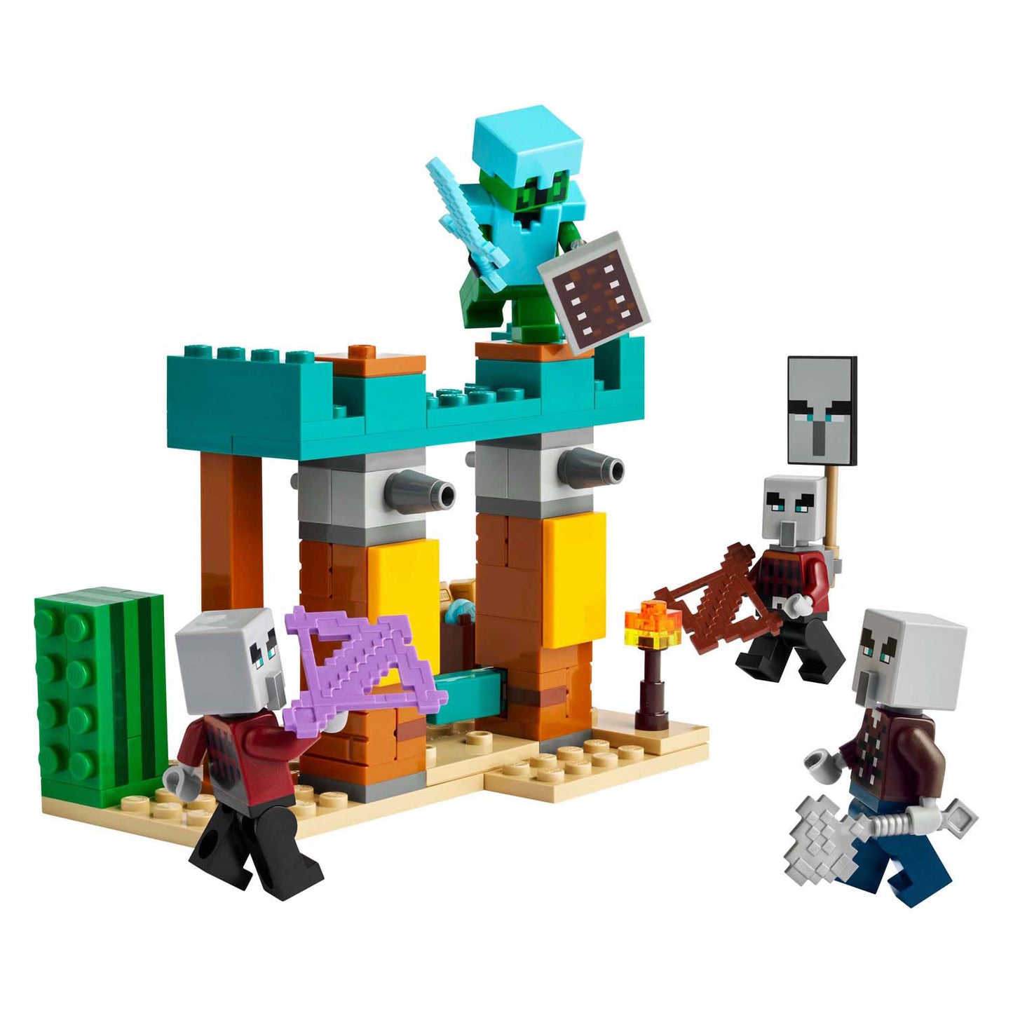 Lego lego minecraft 21267 de illagers in de woestijn