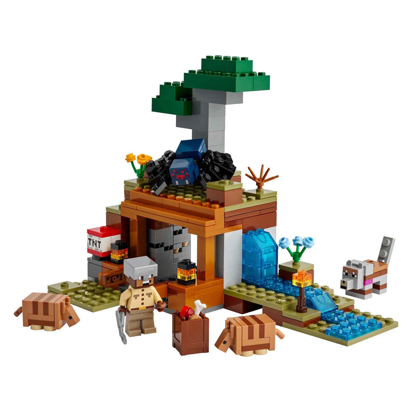 Lego lego minecraft 21269 de gordeldieren bij de mijn