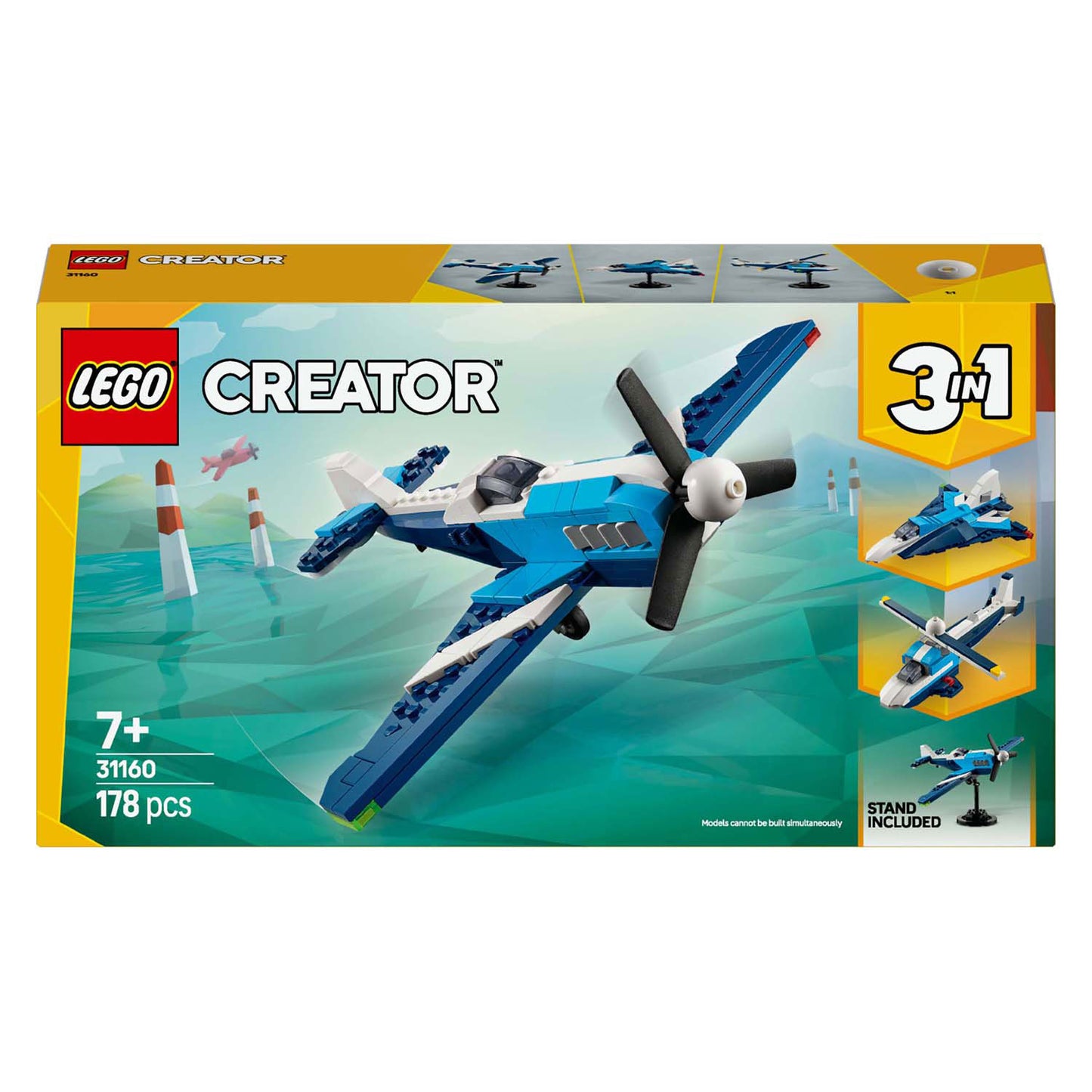 Lego lego creator 31160 luchtvaart: racevliegtuig