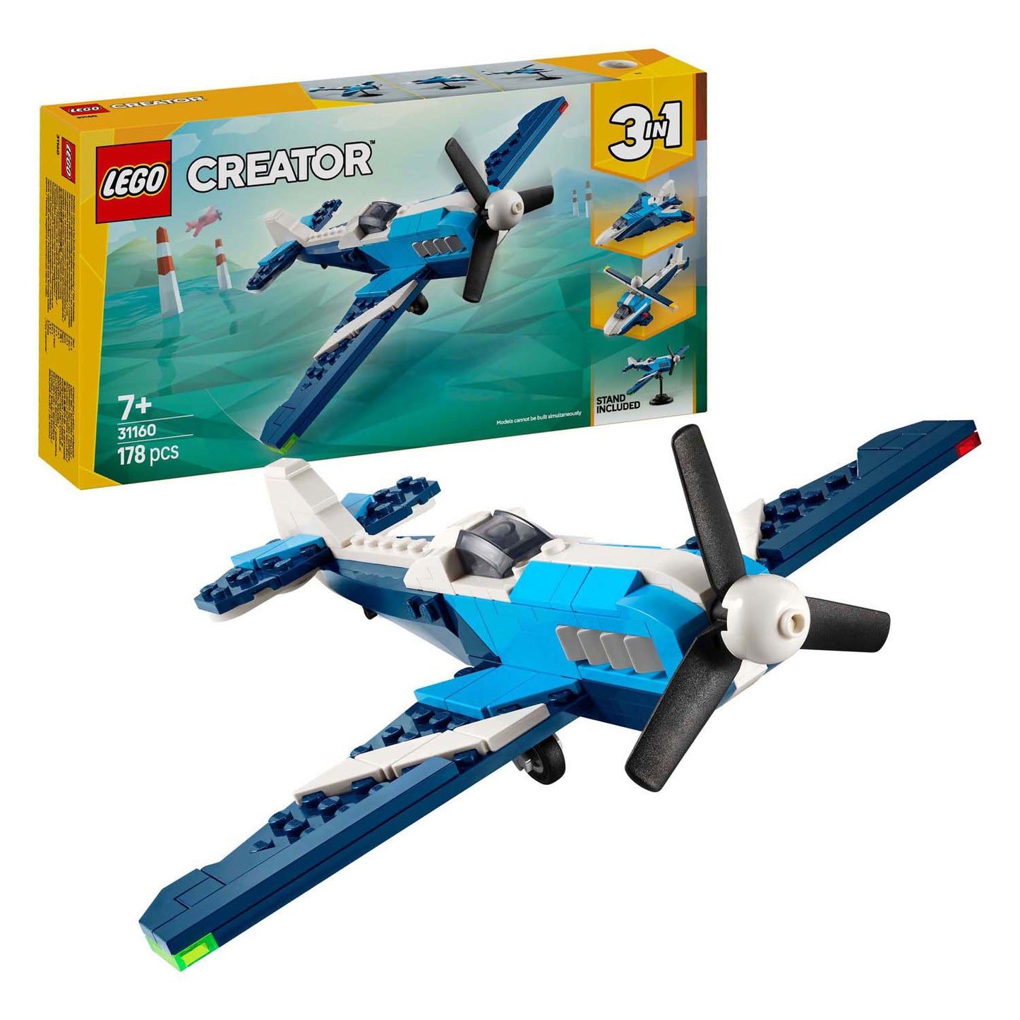 Lego lego creator 31160 luchtvaart: racevliegtuig