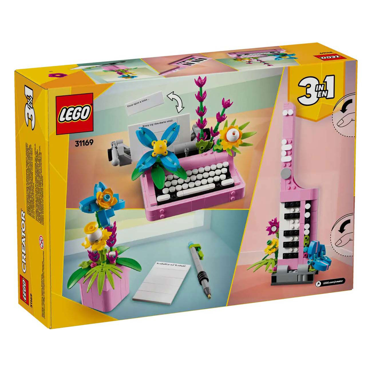 Lego lego creator 31169 typemachine met bloemen