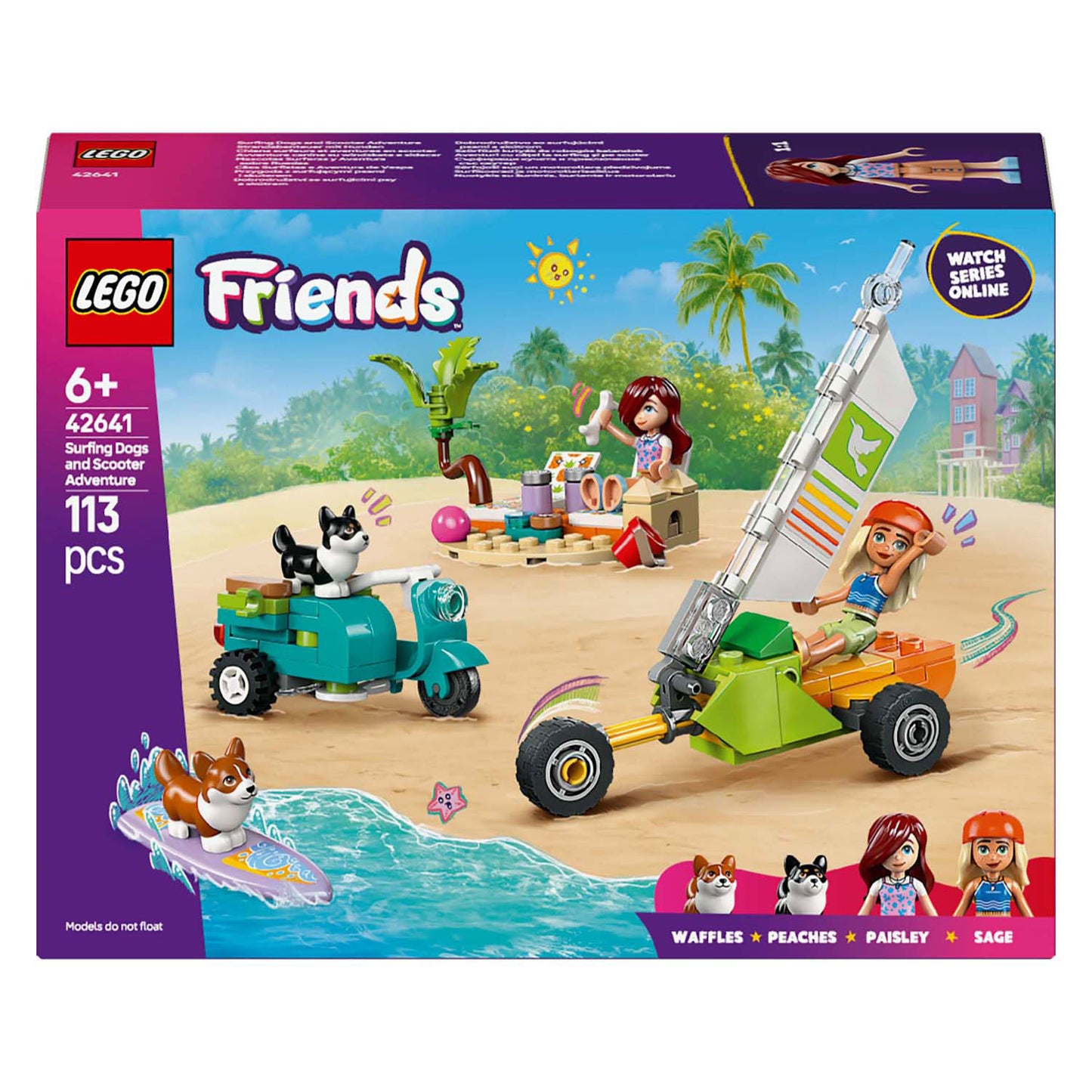 Lego lego friends 42641 surfen scooterplezier met de honden