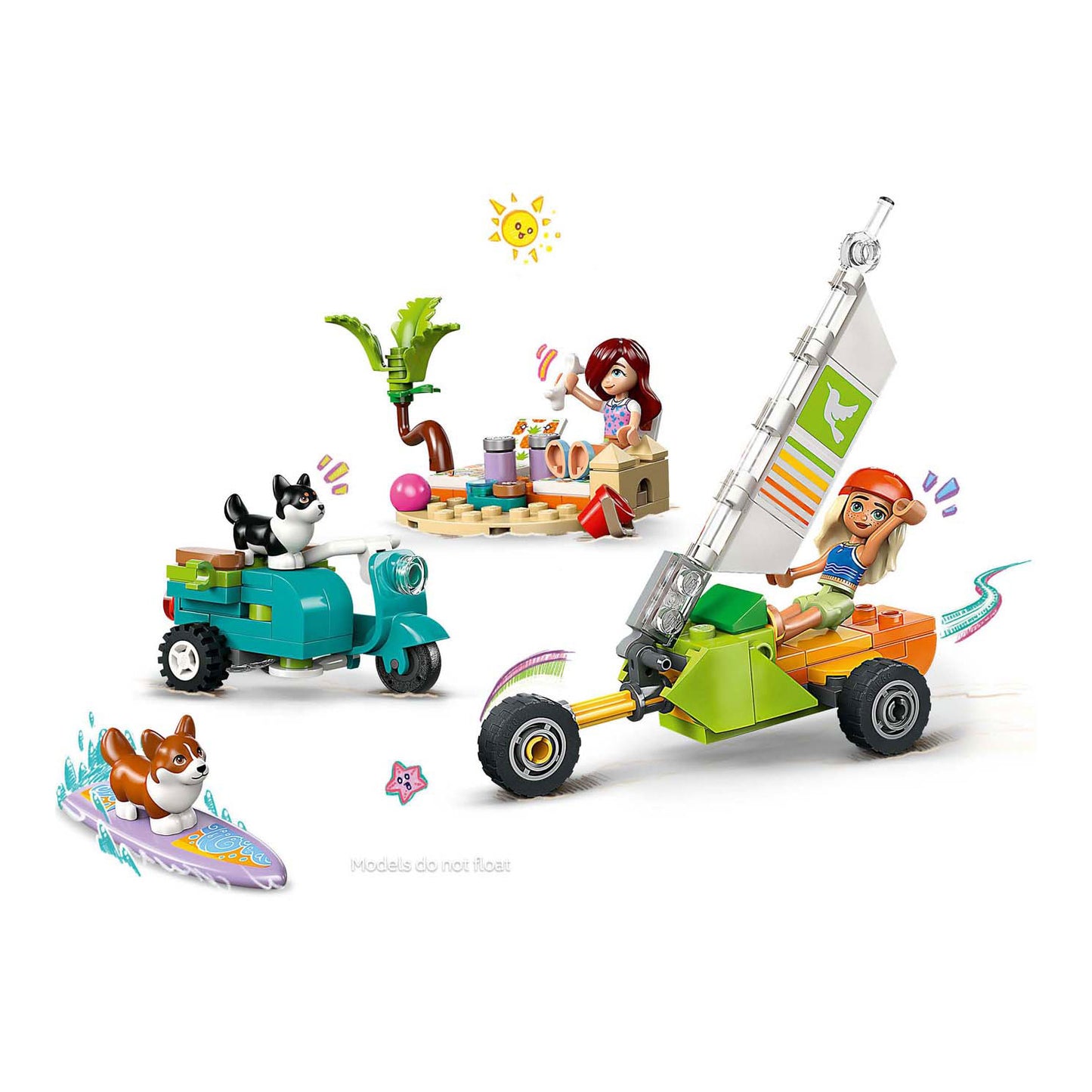 Lego lego friends 42641 surfen scooterplezier met de honden