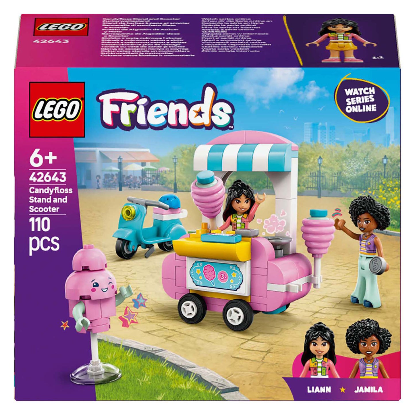 Lego lego friends 42643 suikerspinkraam en scooter