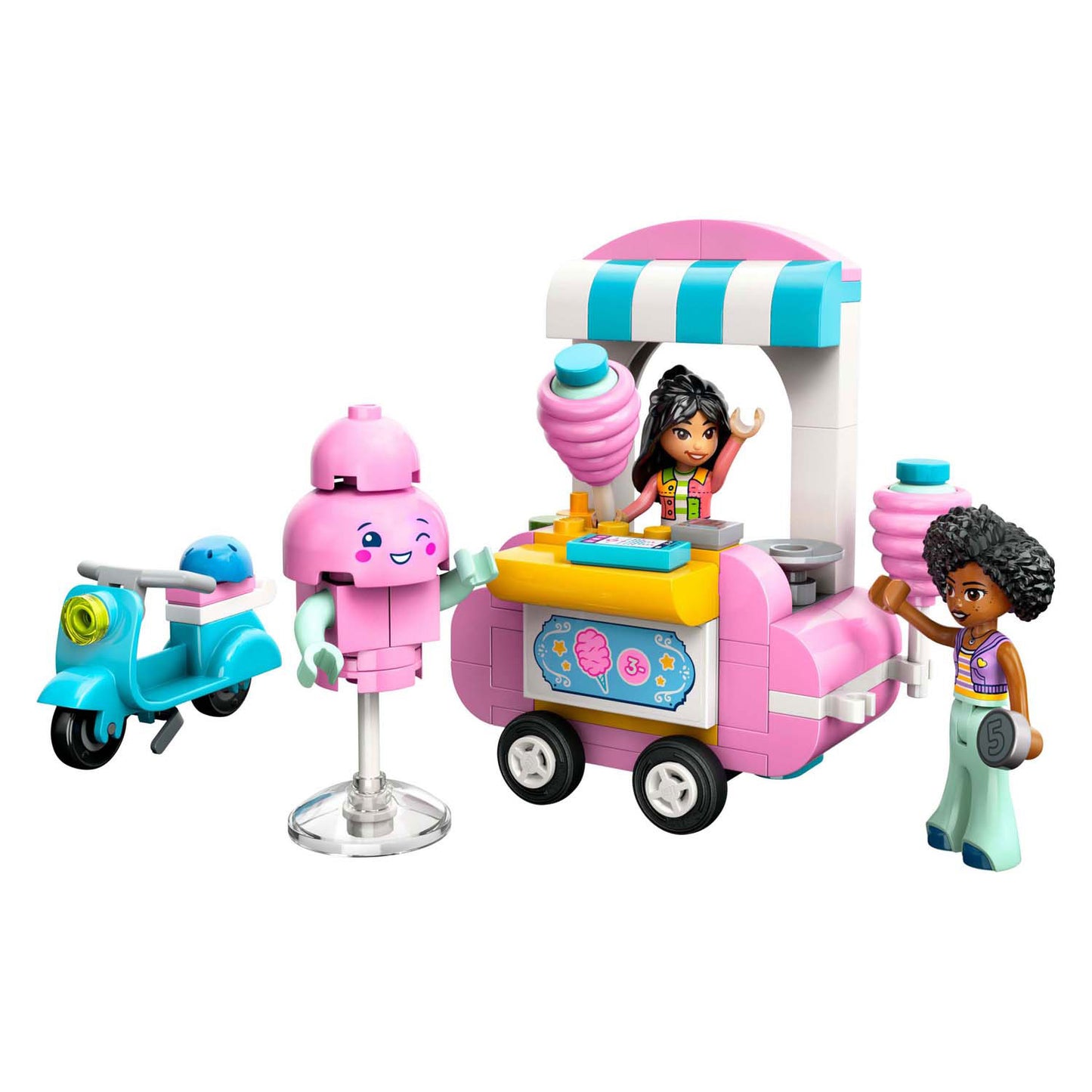 Lego lego friends 42643 suikerspinkraam en scooter