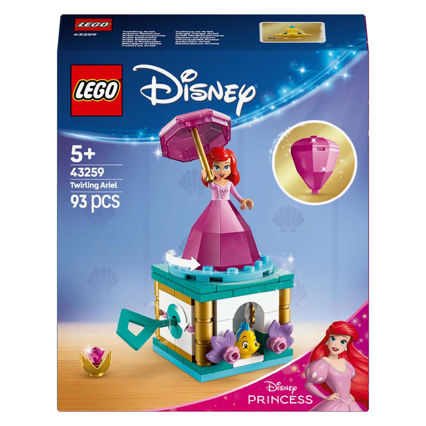 Lego lego prinses 43259 draaiende ariel