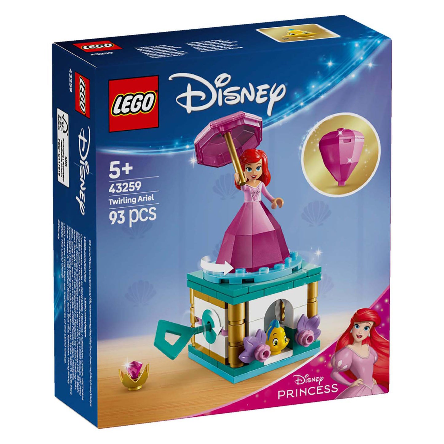 Lego lego prinses 43259 draaiende ariel