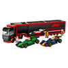 Lego lego city 60445 f1 truck met rb20 en amr24 f1 auto's