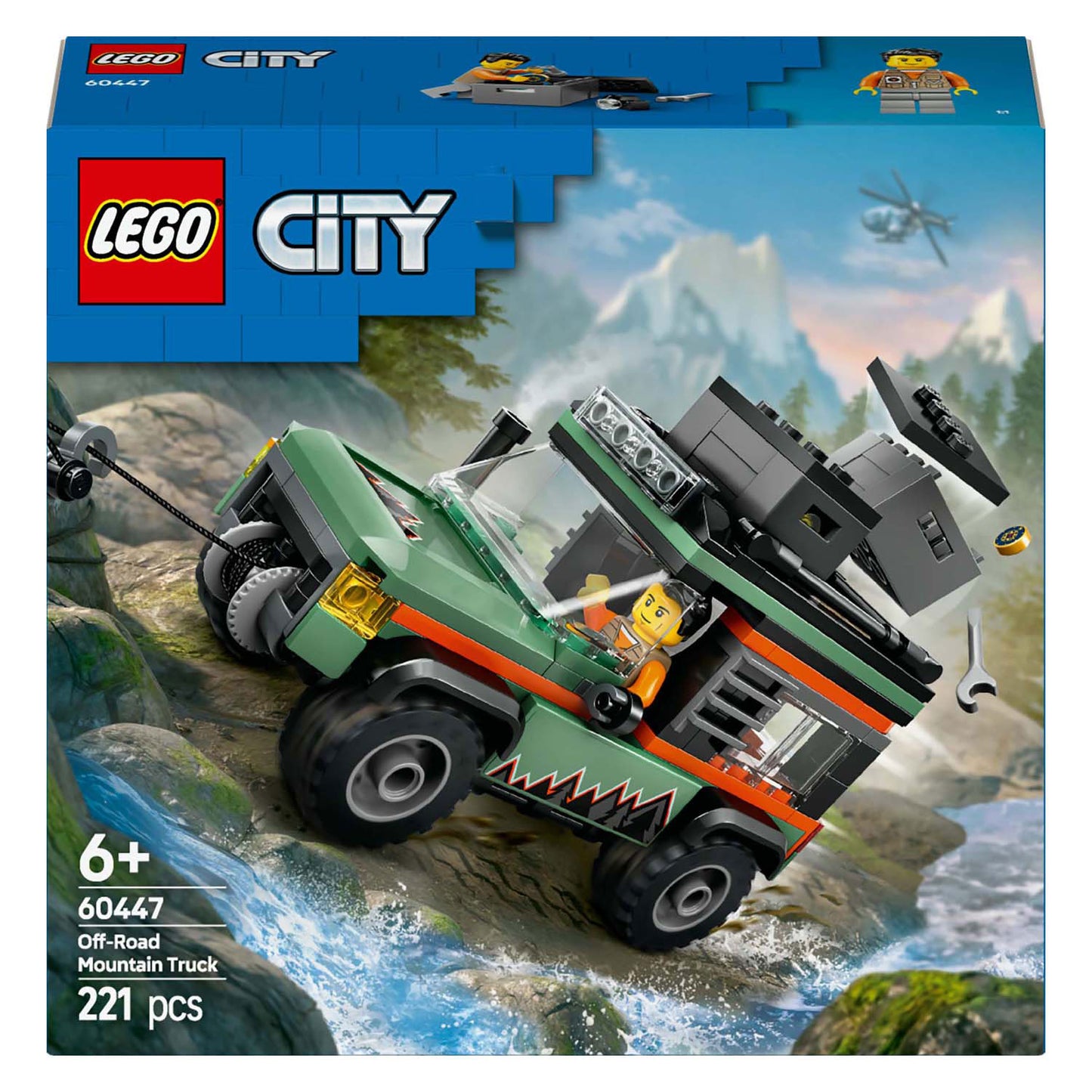 Lego lego city 60447 4x4 terreinwagen voor in de bergen