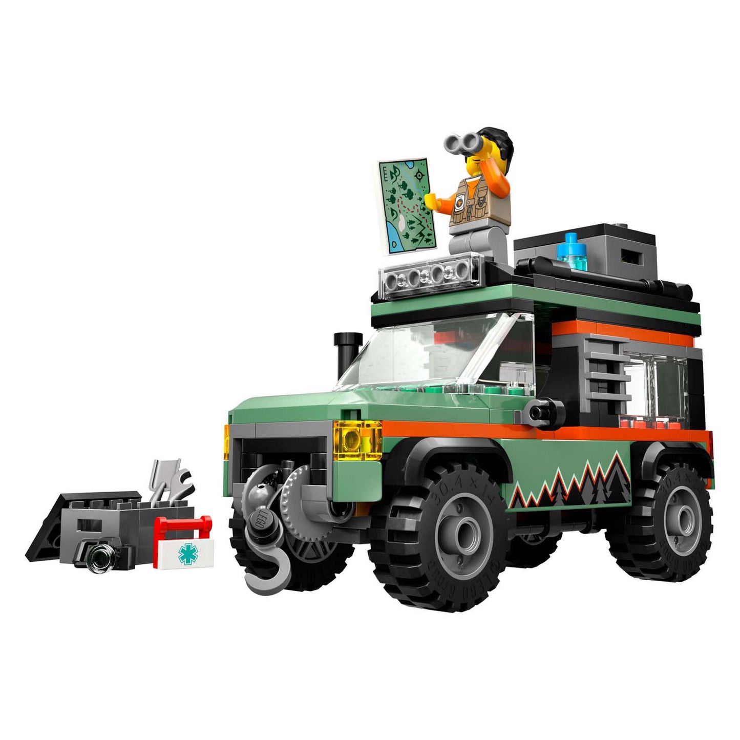 Lego lego city 60447 4x4 terreinwagen voor in de bergen