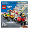 Lego lego city 60458 raceautopakket: pizzabestelwagen vs. brandweerauto