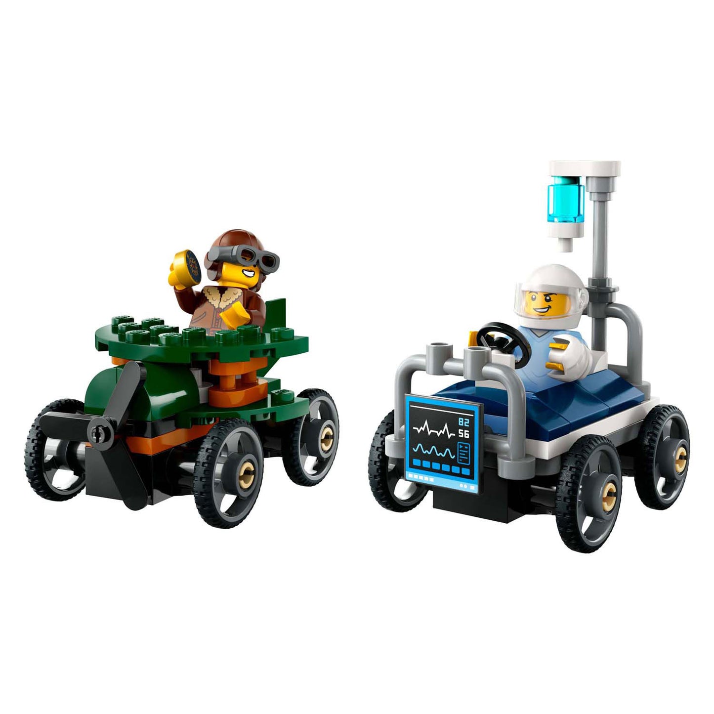 Lego lego city 60459 raceautopakket: vliegtuig vs. ziekenhuisbed