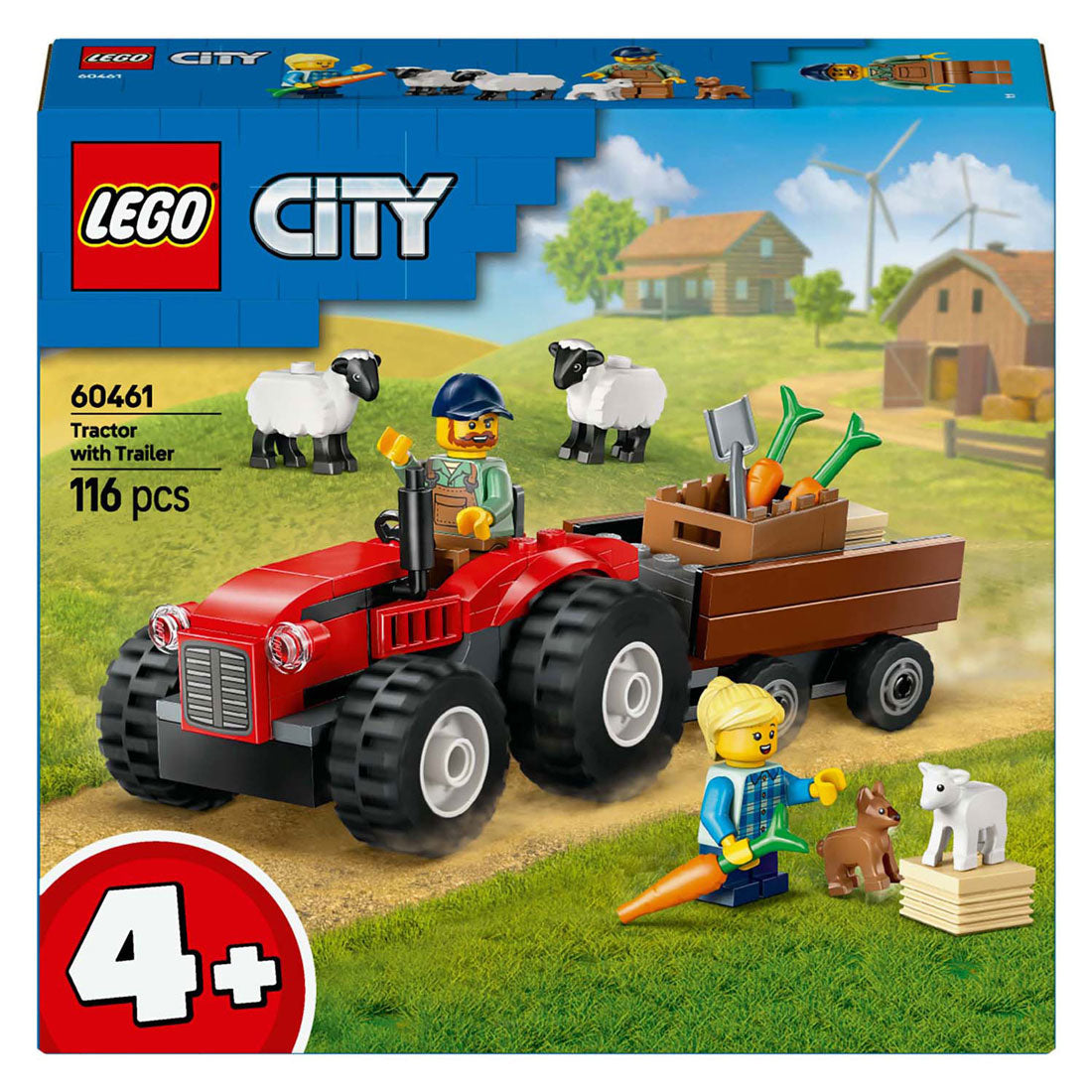 Lego lego city 60461 rode tractor met aanhanger en schapen