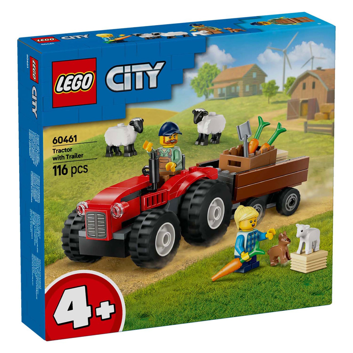 Lego lego city 60461 rode tractor met aanhanger en schapen