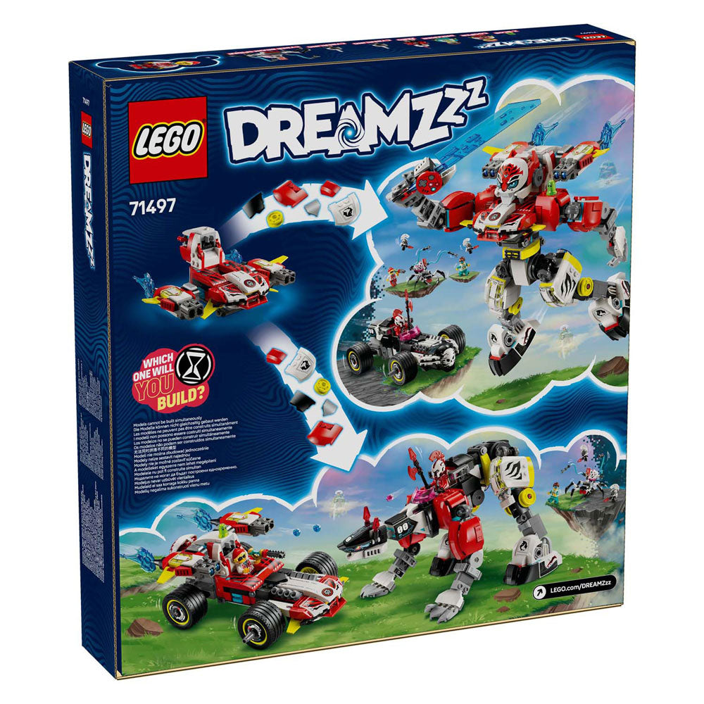 Lego lego dreamzzz 71497 coopers tijgermecha en zero's hot rod auto