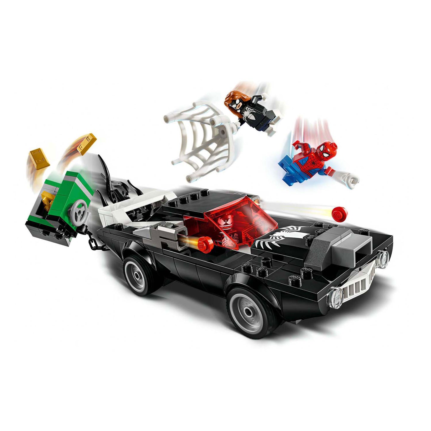 Lego lego super heroes 76309 spider-man vs. venoms klassieke auto