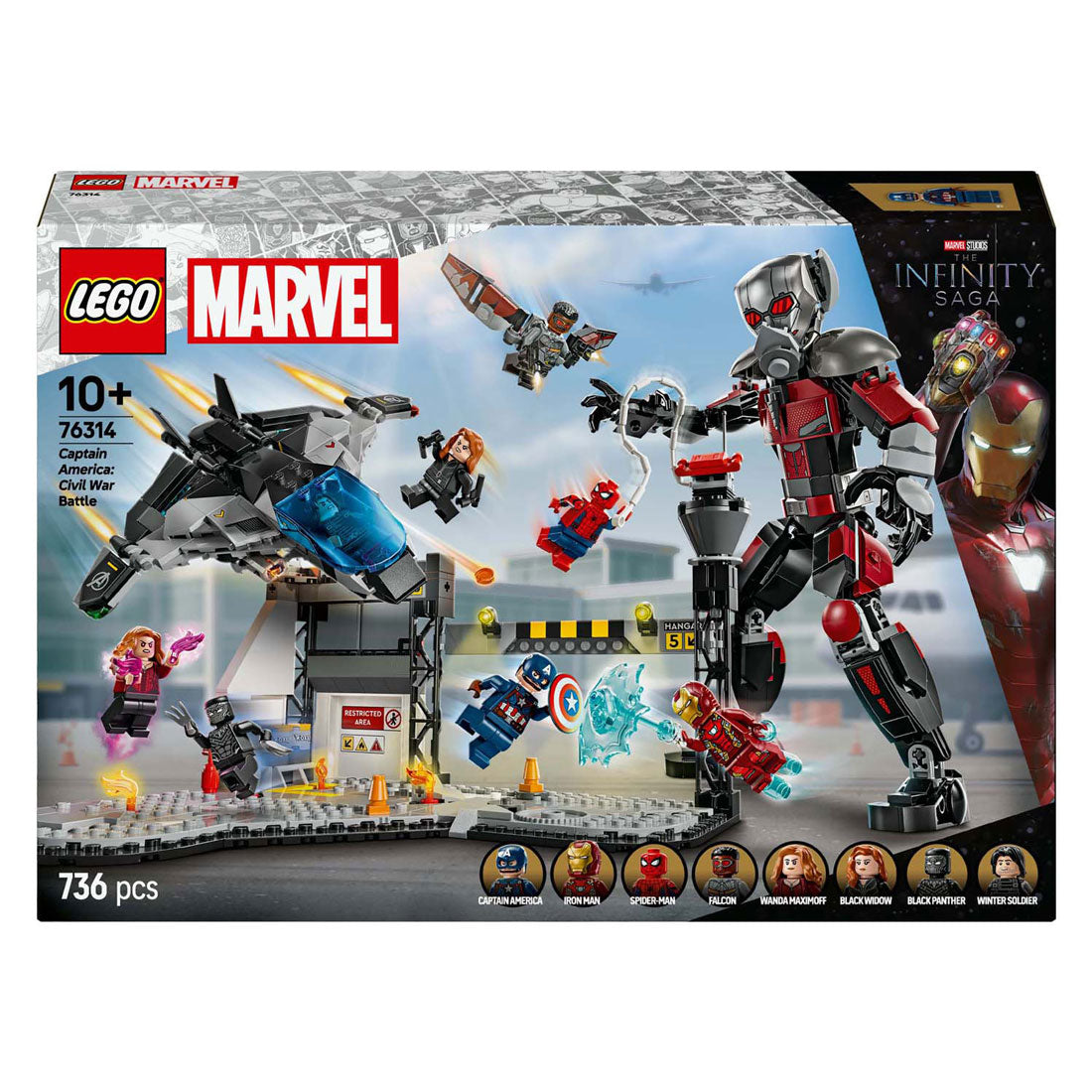 Lego lego super heroes 76314 captain america civil war actiescene