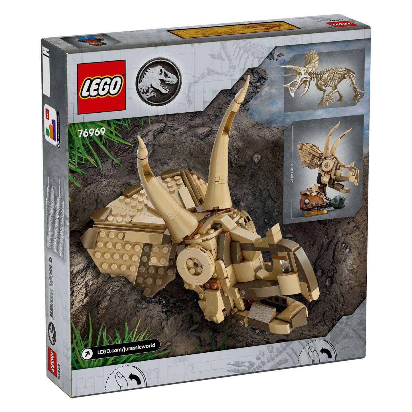 Lego lego jurassic world 76969 dinosaurusfossielen: triceratops schedel