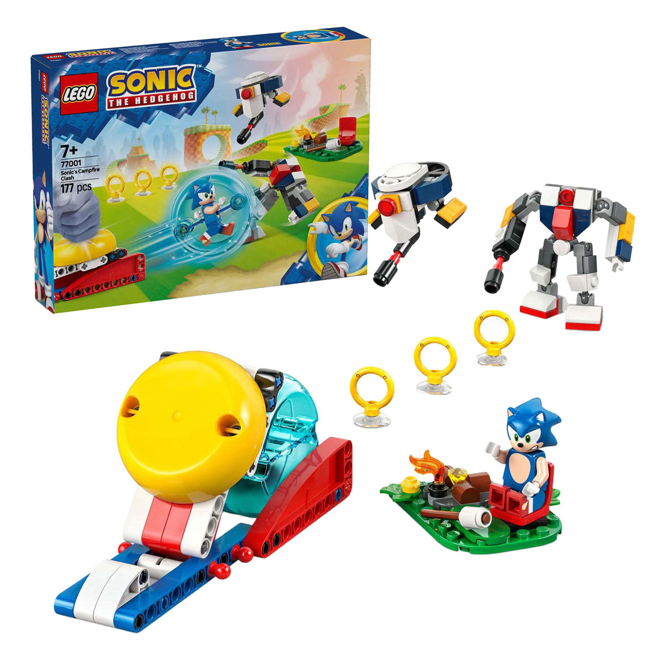 Lego lego the hedgehog 77001 sonics kracheting bij het kampvuur