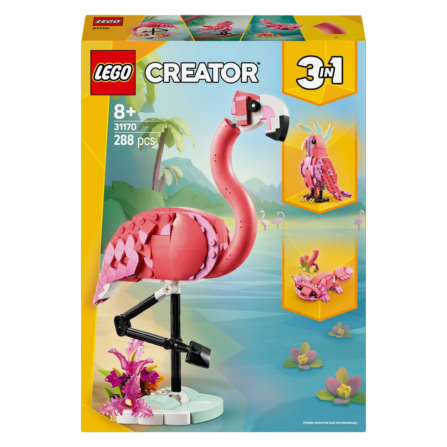 Lego ® creator 3in1 wilde dieren: roze flamingo set - 31170