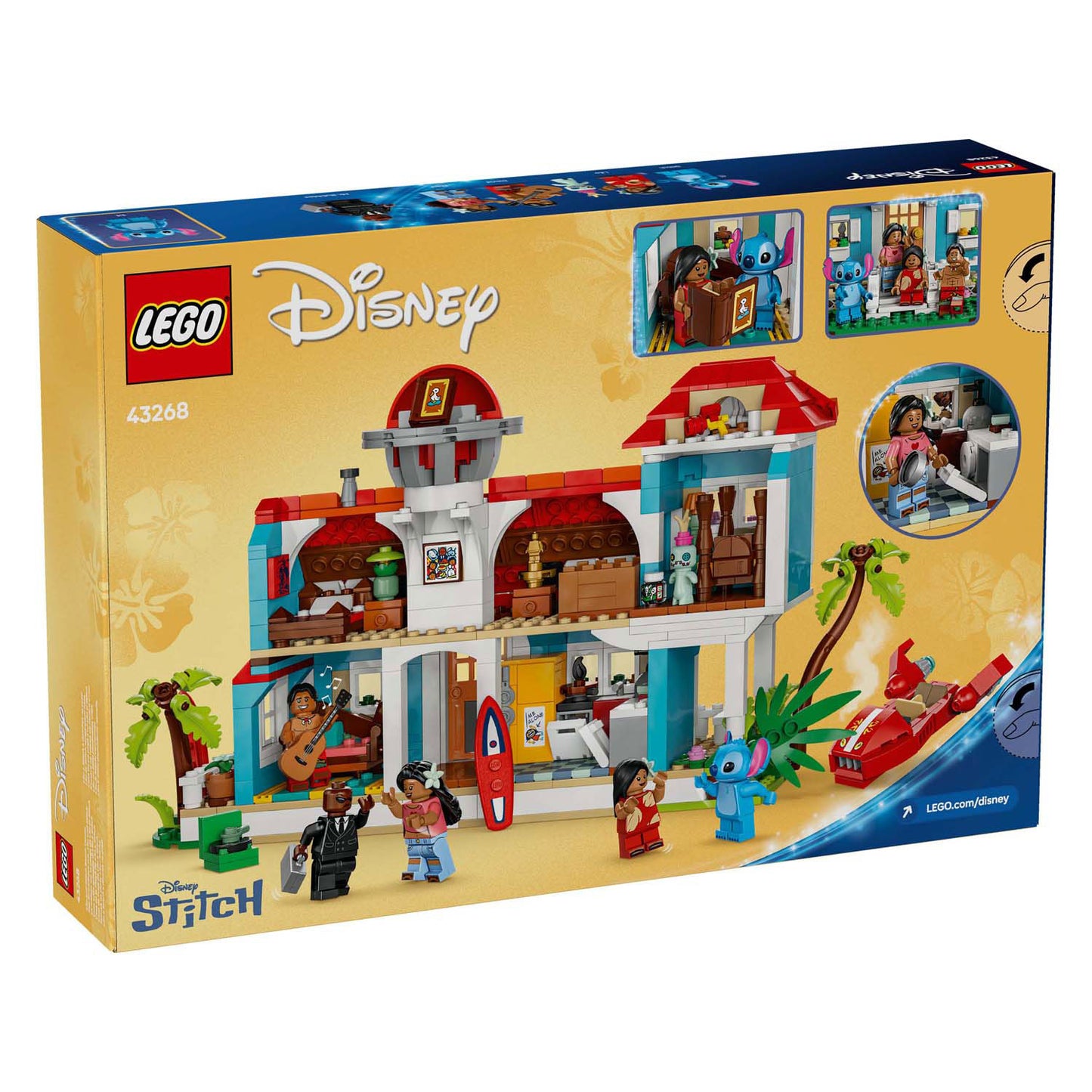 Lego disney - lilo en stitch strandhuis constructiespeelgoed (43262)