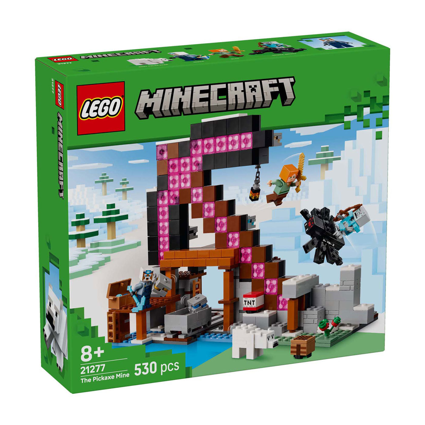 Lego minecraft de pikhouweelmijn bouwpakket voor kinderen - 21277