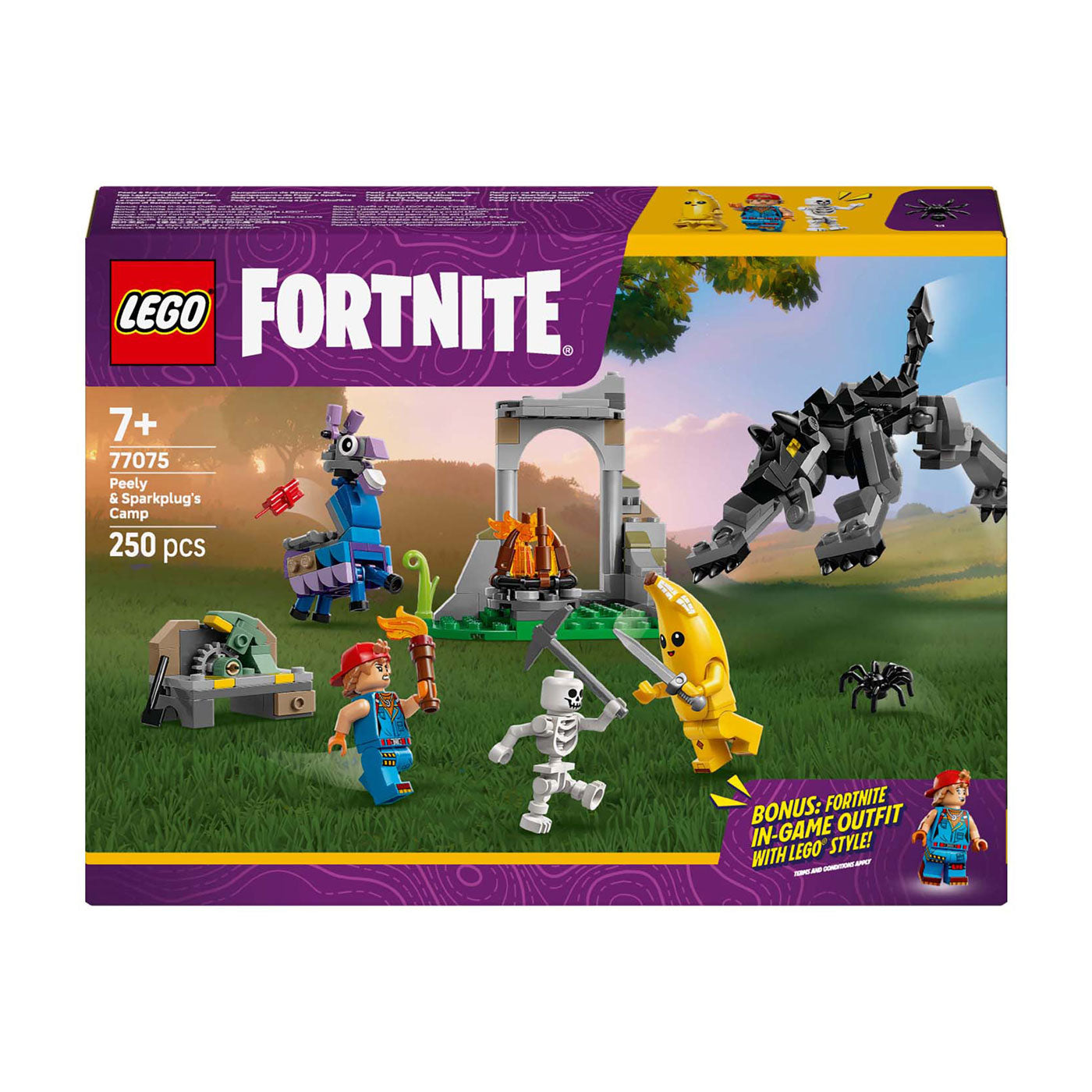 Lego ® fortnite® peely en sparkplugs kamp - 77075