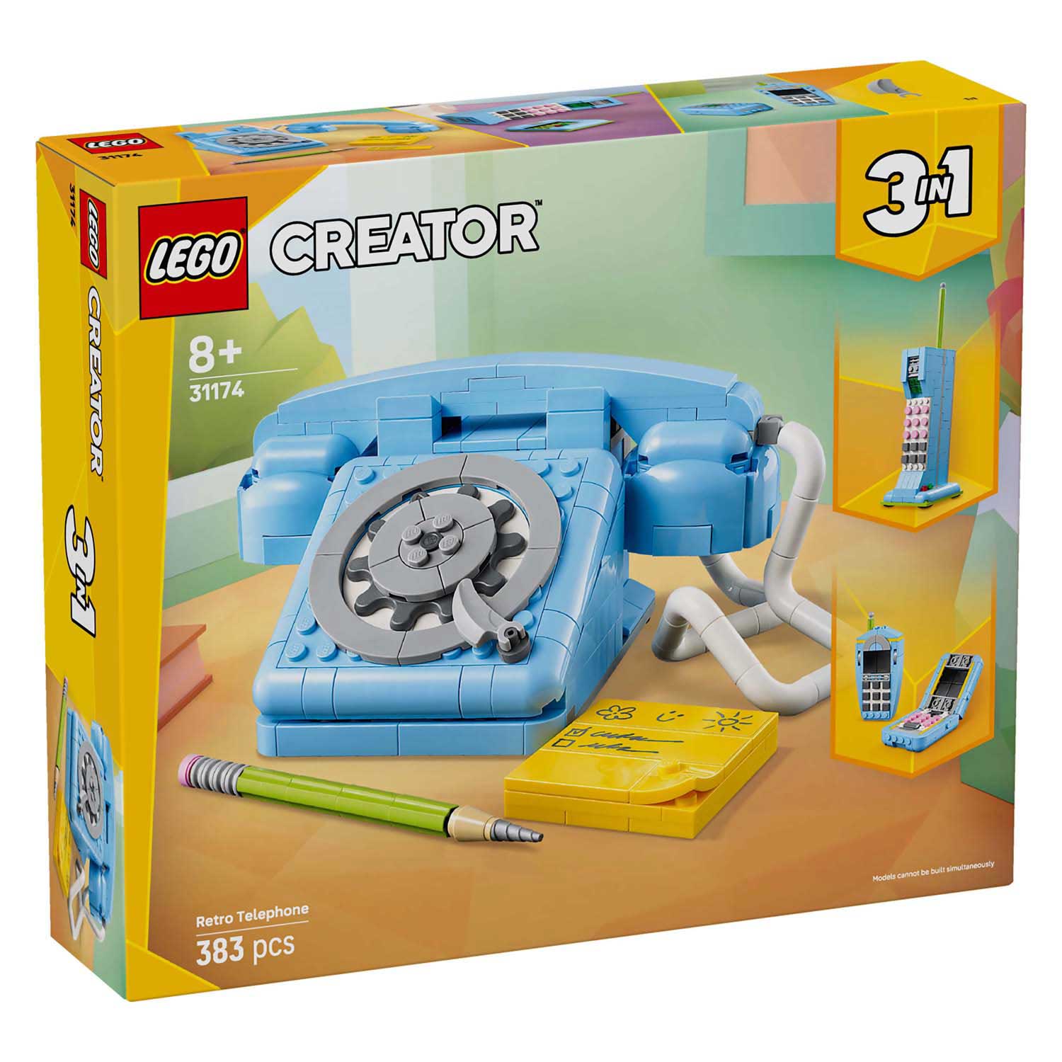 Lego ® creator 3in1 retro telefoon, vintage telefoon - 31174
