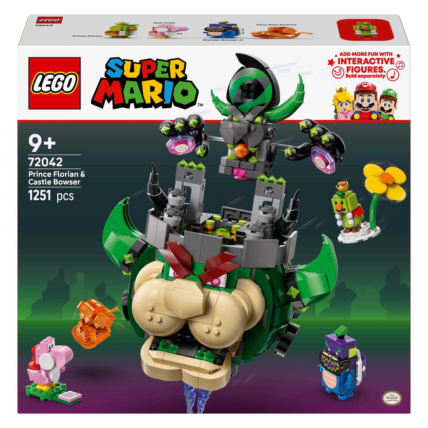 Lego super mario 72042 prins florian en kasteel bowser