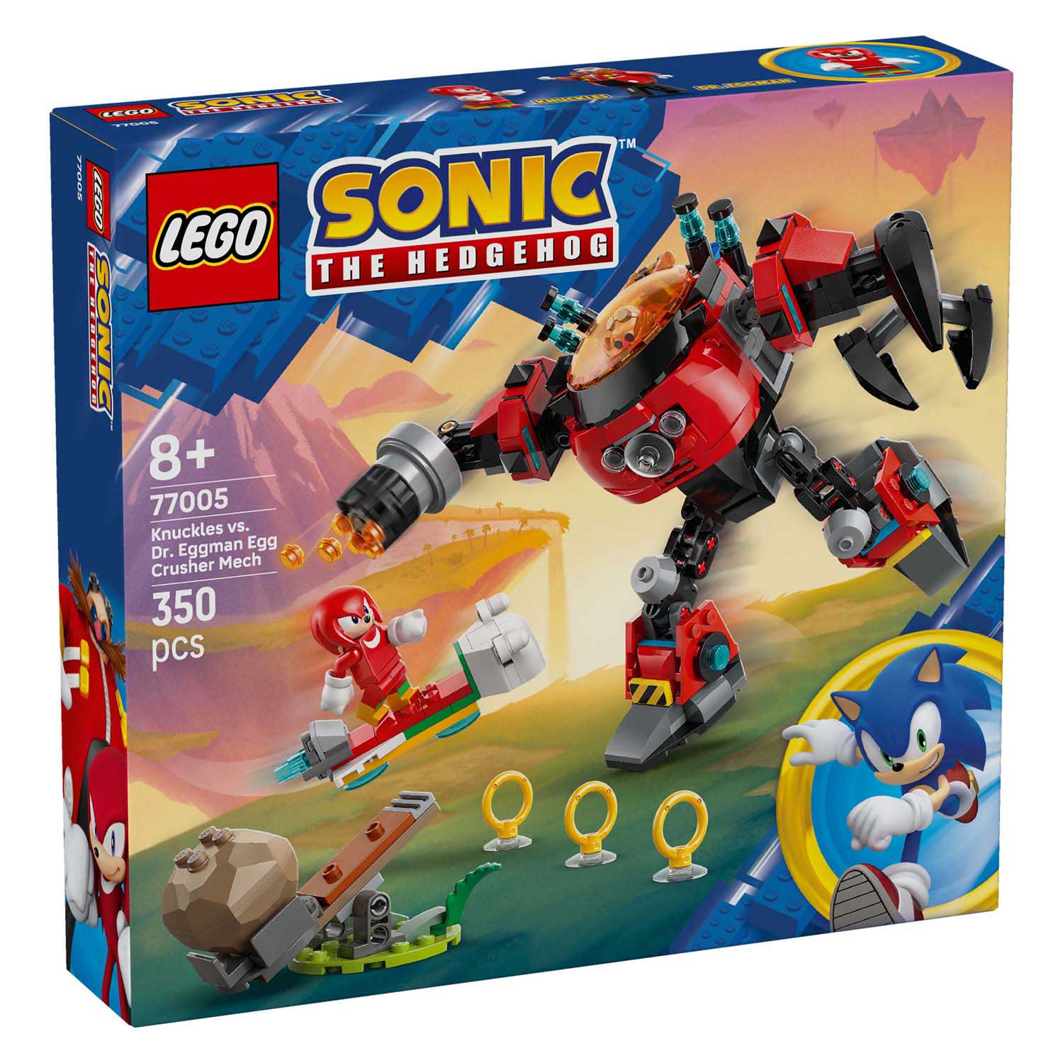 Lego ® sonic the hedgehog™ knuckles vs. dr. eggman egg crusher mecha - 77005