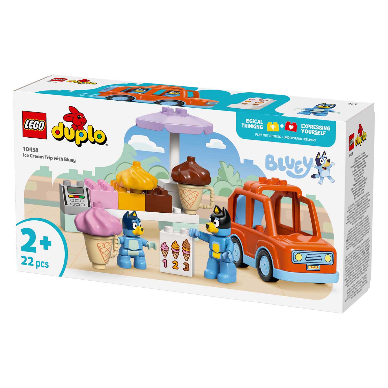 Lego ® duplo® bluey een ijsje halen met bluey - 10458