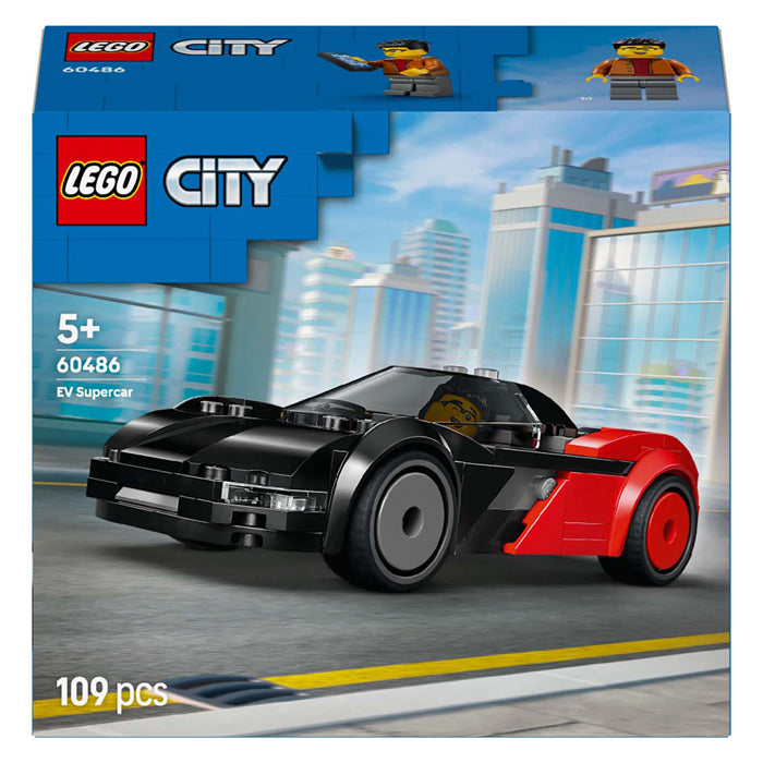 Lego city ev supercar auto bouwpakket met speelgoed voor kinderen met minifiguur - 60486