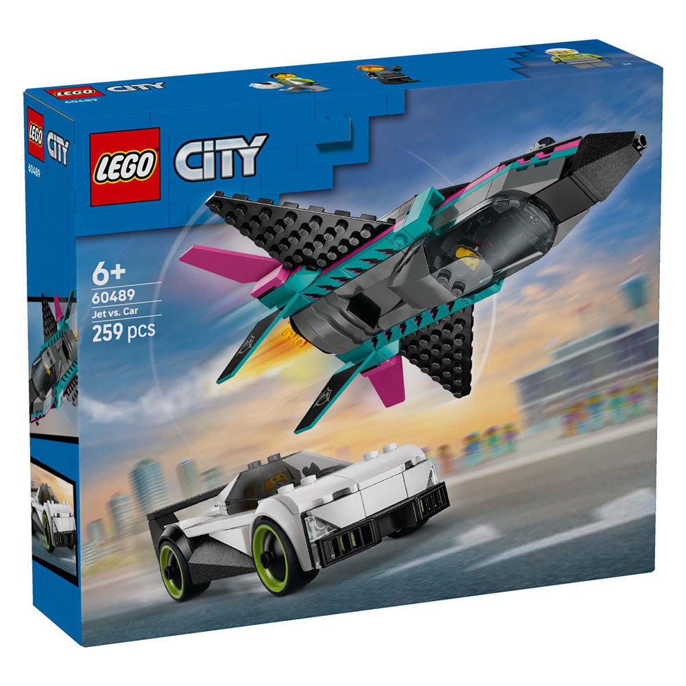 Lego city great vehicles - 60489 - straalvliegtuig vs. sportauto