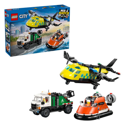 Lego city 60505 vliegtuig, servicewagen en hovercraft remix