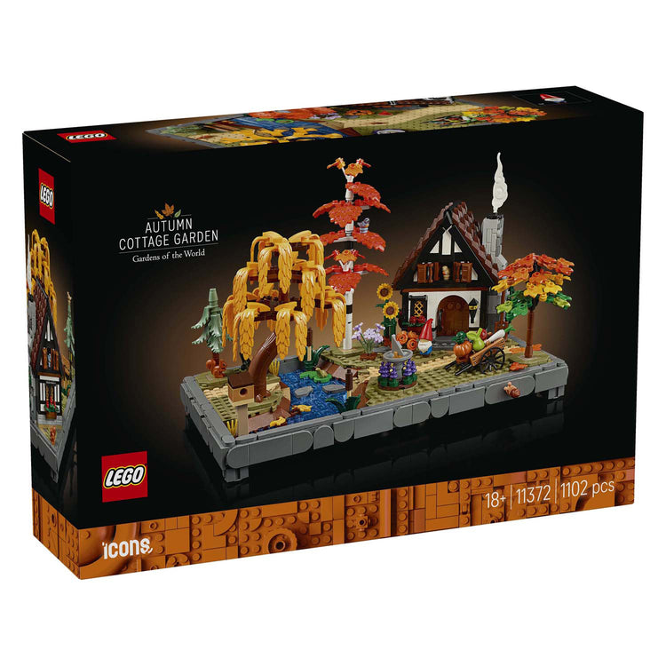 Lego icons herfsttuin met cottage herfstdecoratie - bouwpakket voor volwassenen - 11372
