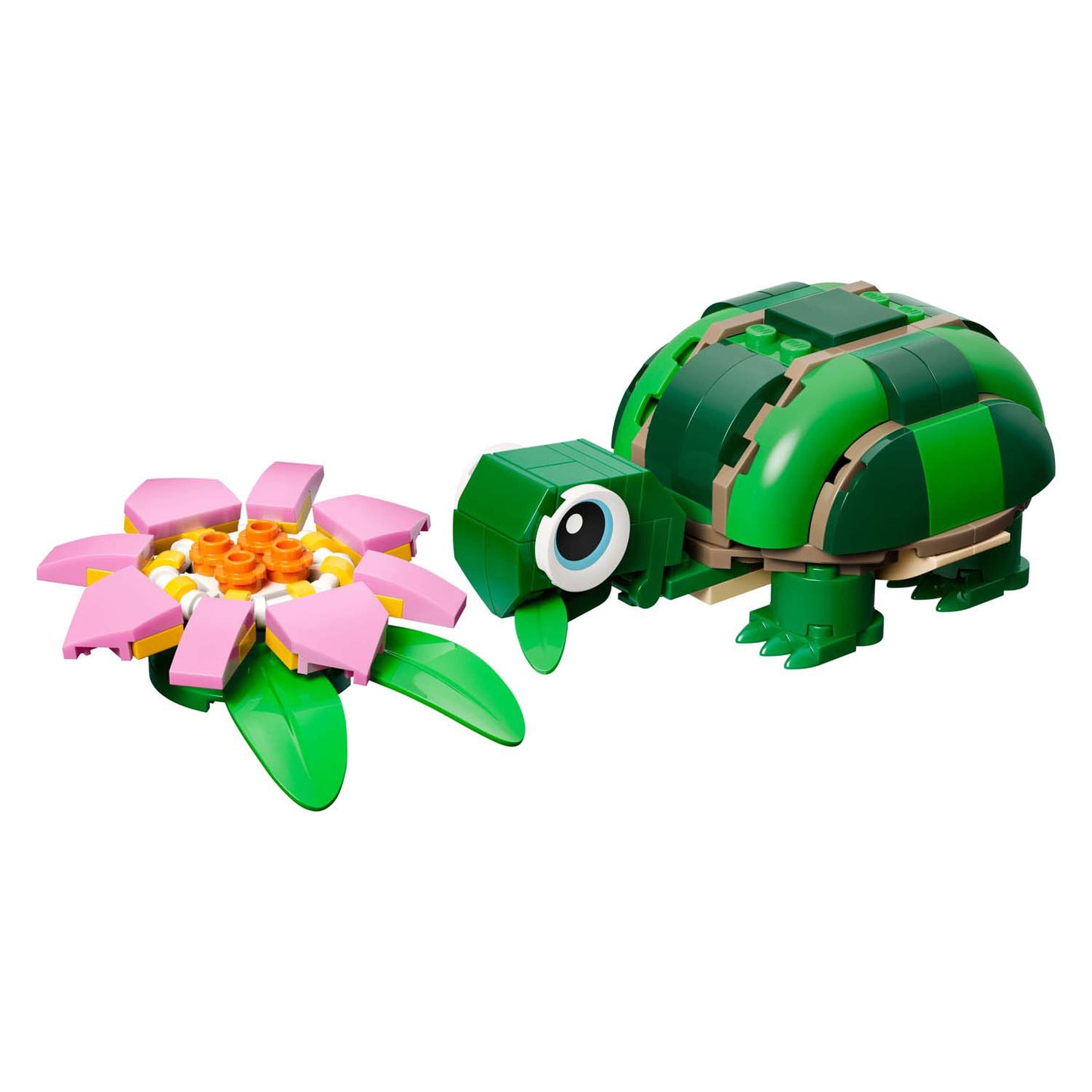 Lego ® creator 3in1 schildpad met waterlelie - speelgoedmodel - bouw om tot kameleon of kikker - 31377