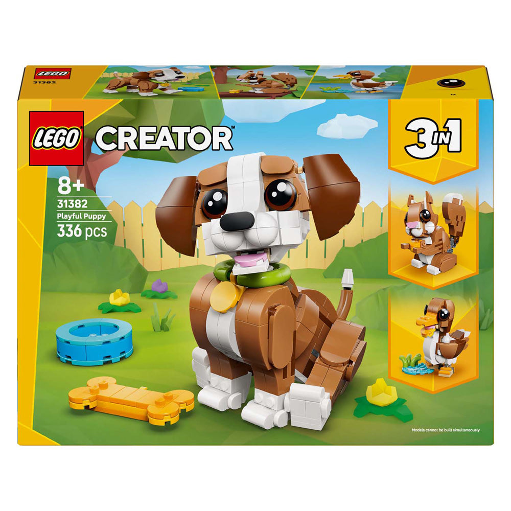 Lego schattige dieren: speelse puppy constructiespeelgoed (31382)