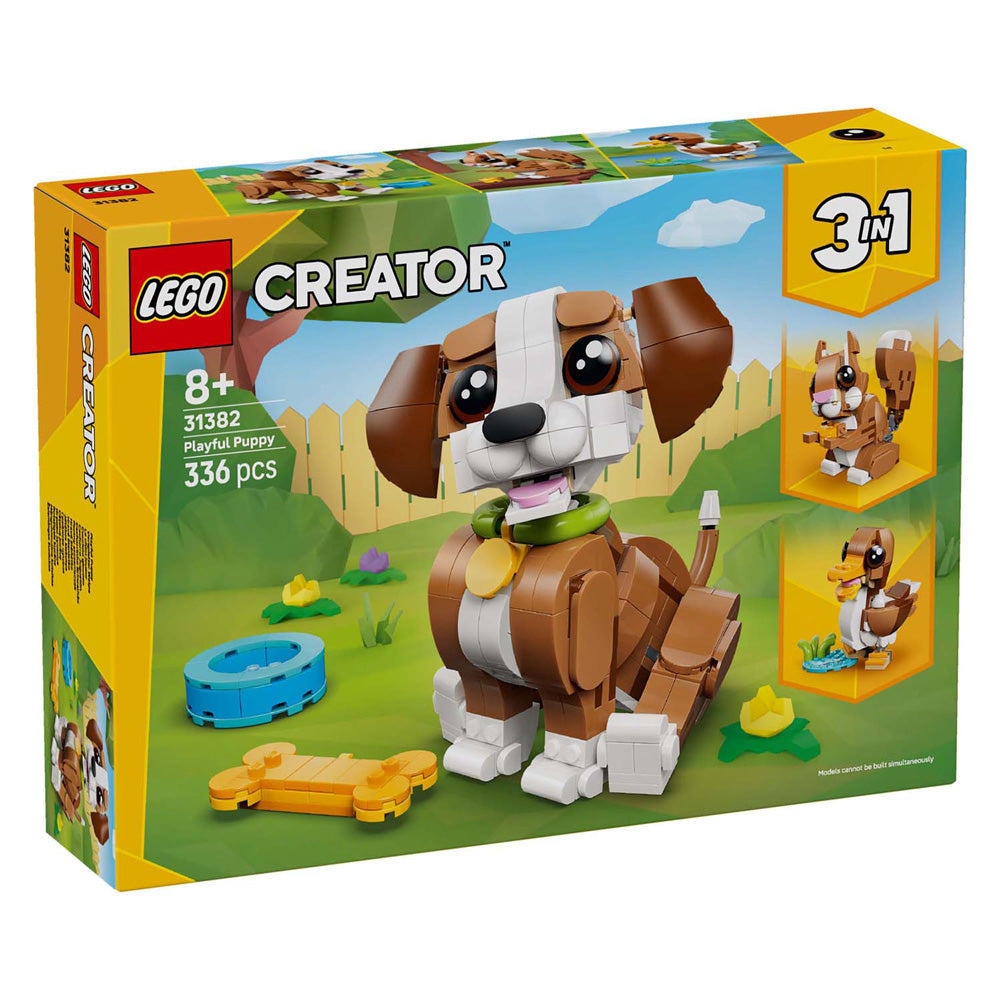 Lego schattige dieren: speelse puppy constructiespeelgoed (31382)
