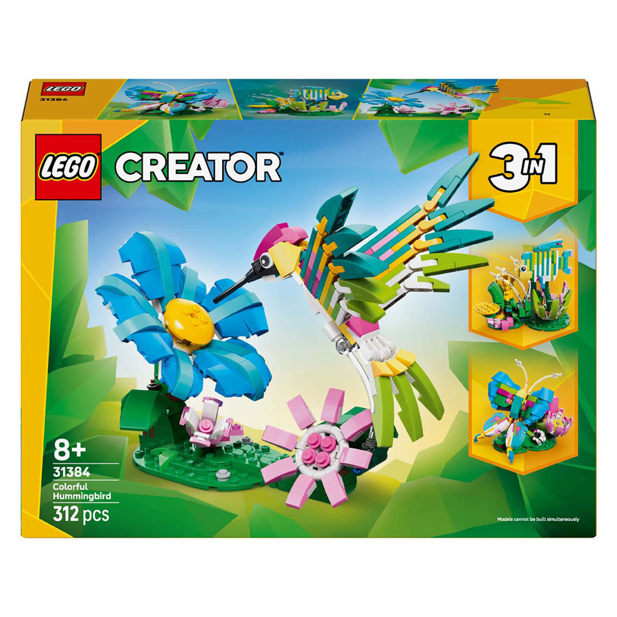 Lego ® creator 3in1 wilde dieren: kleurrijke kolibrie - 31384