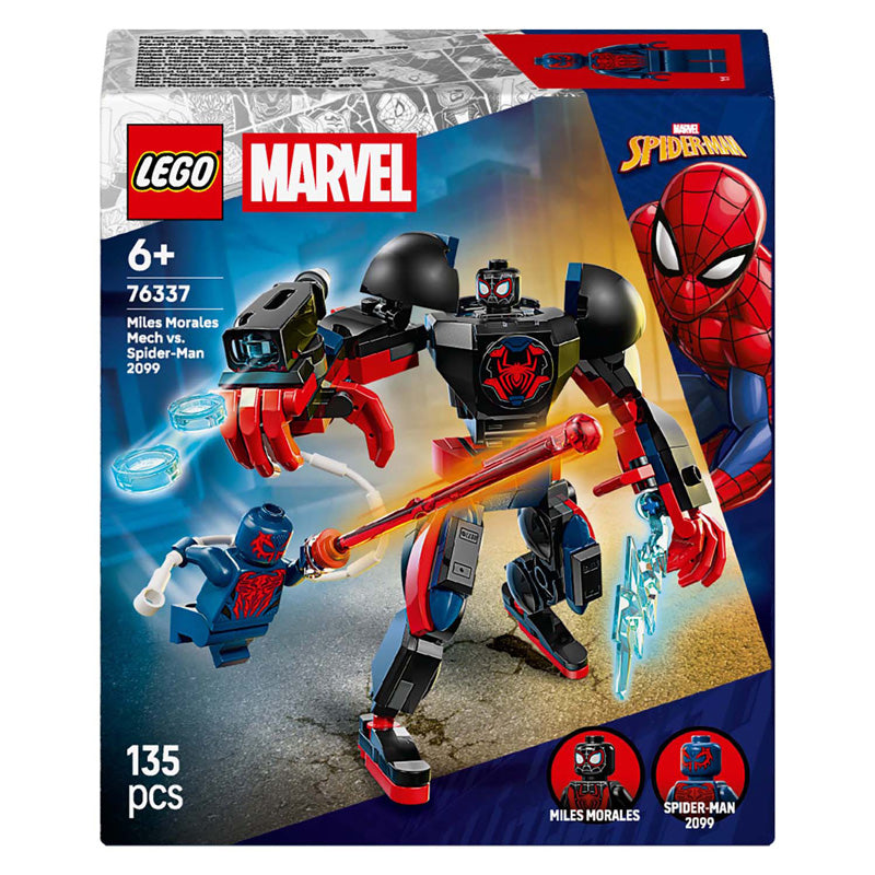 Lego marvel super heroes - miles morales mecha vs. spider-man 2099 constructiespeelgoed (76337)