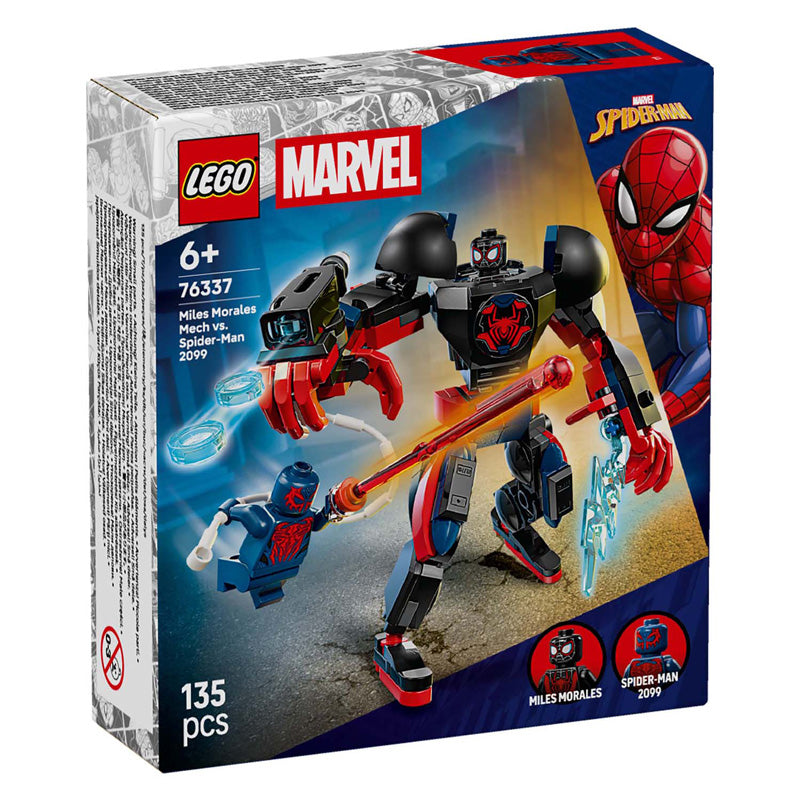 Lego marvel super heroes - miles morales mecha vs. spider-man 2099 constructiespeelgoed (76337)
