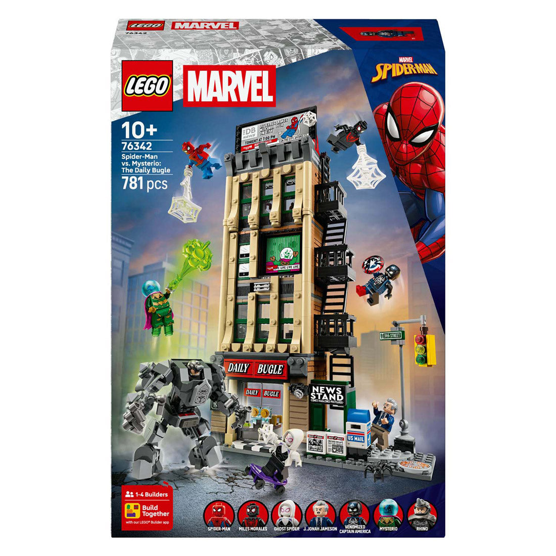 Lego super heroes 76342 marvel spider-man vs. mysterio: de daily bugle