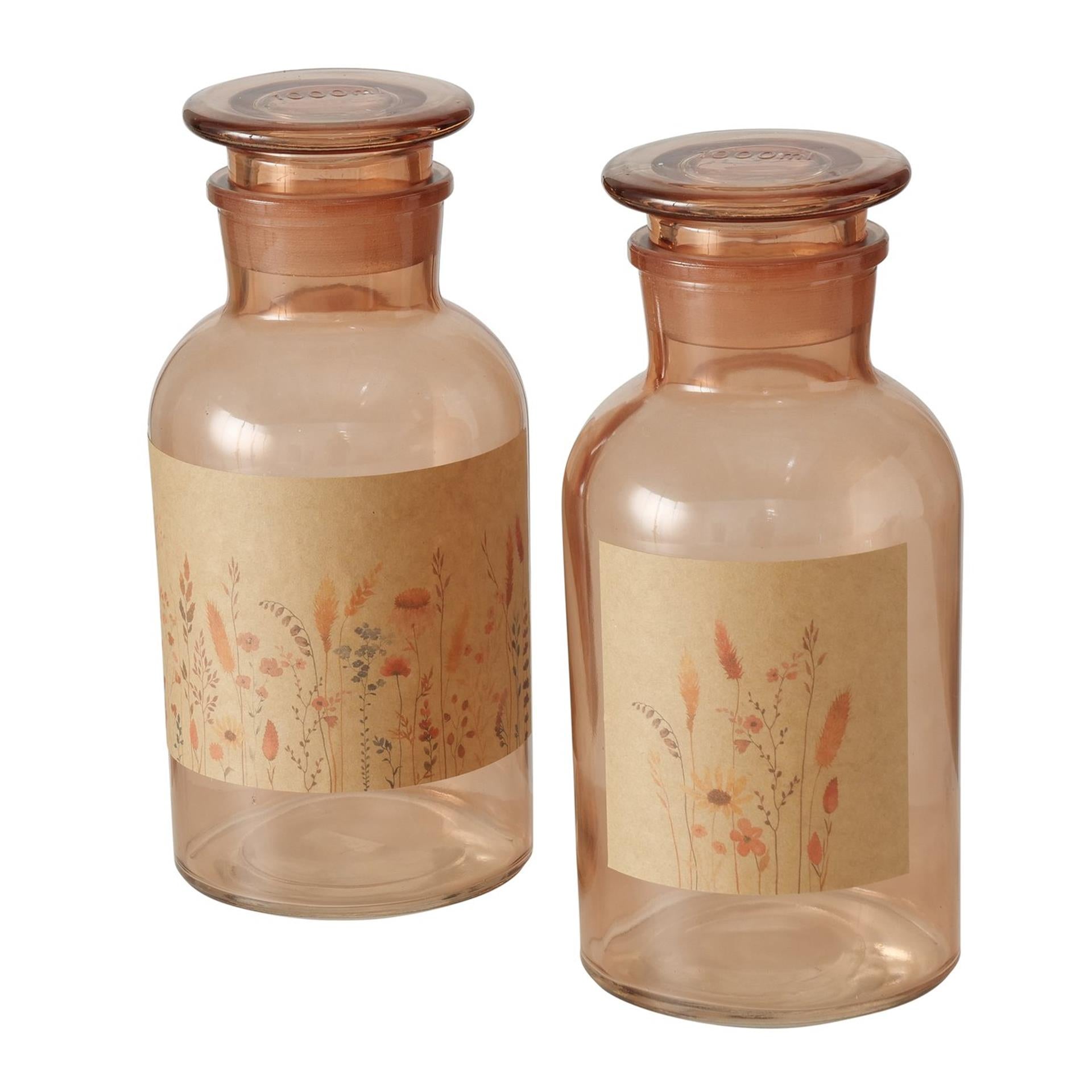 Boltze home apothekers fles kornelia 10xh22cm glas