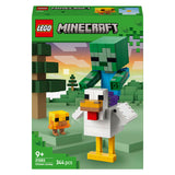 Lego ® minecraft® kipberijder bouwspeelgoed - gamingdecoratie met babyzombie, kip en kuiken - cadeautip voor jongens en meisjes vanaf 9 jaar - 21582 - afbeelding 2