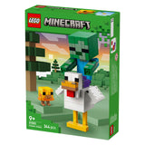 Lego ® minecraft® kipberijder bouwspeelgoed - gamingdecoratie met babyzombie, kip en kuiken - cadeautip voor jongens en meisjes vanaf 9 jaar - 21582 - afbeelding 5
