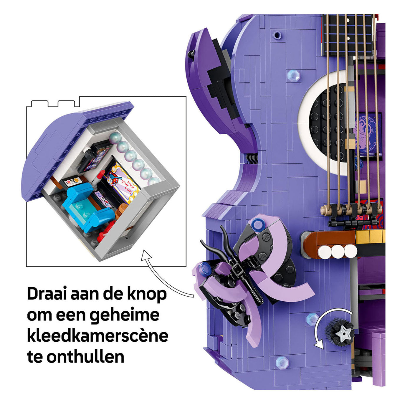 Lego editions olivia rodrigo's dubbele gitaar bouwpakket voor kinderen en tienerkamer decoratie - 43031