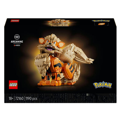 Lego pokémon - arcanine pokémon dieren figuur bouwpakket voor volwassenen en woondecoratie - 72160