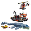 Lego jurassic world mosasaurus bootaanval dinosaurus speelgoed voor kinderen 77983